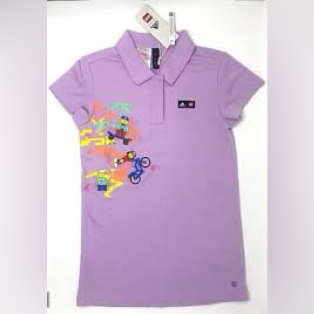 Adidas x Lego Polo Dress Purple Multi Size 2T